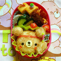 海羽mamaﾁｬﾝ's cooksnap of when they made 運動会のお弁当応援くまさん　キャラ弁.
