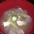 hoopin's cooksnap of when they made 簡単！冬瓜とオクラのトロりんスープ.