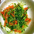 はるもありす's cooksnap of when they made 豆苗とにんじんのカラフルなナムル♪.