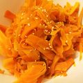 askkt's cooksnap of when they made にんじんのヒラヒラきんぴら.