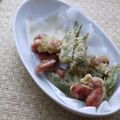 milk＊crown's cooksnap of when they made モロッコいんげんとウインナーのかき揚げ.