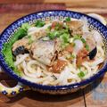 ちゃんねるゆみ's cooksnap of when they made サバ缶でエスニック風梅カレー冷やしうどん.