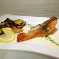 れな犬's cooksnap of when they made ウマ〜な!鮭のムニエルレモンバターソース.