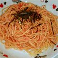 たあゆ13's cooksnap of when they made ✿ｺｰﾋｰﾐﾙｸで簡単♪たらこスパ✿.
