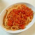 shimado's cooksnap of when they made テケトー料理12☆本格トマトソースパスタ.