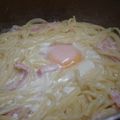 菜乃果's cooksnap of when they made 卵あとから♬カルボナーラ気分～☆彡.