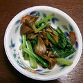 nishipin's cooksnap of when they made 舞茸小松菜山椒バター炒め.