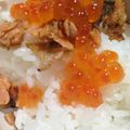夜桜華's cooksnap of when they made お手軽★鮭いくら丼.