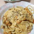うわわわわ's cooksnap of when they made かぼちゃのクリームソースパスタ.