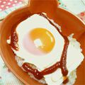 翔舞ママ's cooksnap of when they made 目玉焼き丼.