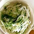 はーちゃんひーちゃん's cooksnap of when they made ポリ袋で簡単❤大根と水菜のナムル❤.