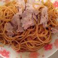 赤どっと's cooksnap of when they made 大満足♪豚肉の和風おろしパスタ.
