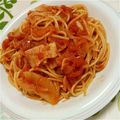 mty☆'s cooksnap of when they made 簡単♪トマトとベーコンのパスタ.