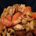 ゆりれみ's cooksnap of when they made 鶏肉と蓮根の甘辛炒め～すりごま仕上げ？！.