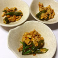 Yazza's cooksnap of when they made オクラと豚肉のトウチ炒め.