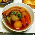 michygel's cooksnap of when they made 圧力鍋で簡単　黄金のコンソメで作るポトフ.