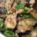 kimimaruo's cooksnap of when they made 塩りんごで♪茄子ピー๑爽やか炒め✿.