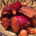makojet's cooksnap of when they made サツマイモとタコの甘辛煮物.