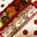 Naru＊103's cooksnap of when they made 【キャラ弁】かまぼこでブタさん弁当.