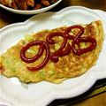 犬Gyami's cooksnap of when they made キャベツとチーズのオムレツ.
