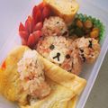 vlmari's cooksnap of when they made リラックマ　キャラ弁　簡単　.