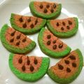 suzu☆＊'s cooksnap of when they made チョコの種も可愛い♡スイカのクッキー.