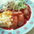 70cafe's cooksnap of when they made ☆すし酢で楽ちん!!お弁当ウインナー☆彡.