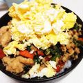 赤リボンの白猫's cooksnap of when they made とりあえず栄養！な三色丼（ずぼらver..