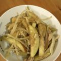 リリたん☆'s cooksnap of when they made 豚小間，もやしと茄子で生姜味噌炒め.