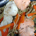 わいわいのオミチ's cooksnap of when they made 超簡単！きのこと魚のレンジ蒸し.