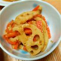 ふれんちぶるどっく's cooksnap of when they made いつもの常備菜　レンコンのゴマ酢炒め.
