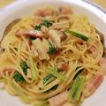 いちいちい's cooksnap of when they made ベーコンとエリンギのミルクソースパスタ.