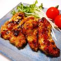 wave0073's cooksnap of when they made 鶏むね肉のごま照焼き☆.