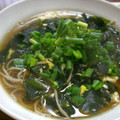 チョビ～☆'s cooksnap of when they made ✿急ぎに・・・簡単♪❀ワカメ卵とじ✿蕎麦.