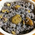 e_chouette's cooksnap of when they made 黒米入り栗ご飯.