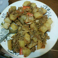 あきなべりー's cooksnap of when they made ひき肉と新じゃがのキムチ炒め.