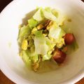 sachimaimo's cooksnap of when they made キャベツ・卵・ウインナー炒めてみました♪.