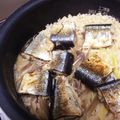 aya0i22's cooksnap of when they made 焼きさんまとミョウガの炊き込みご飯.