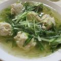 miyuki12's cooksnap of when they made 生姜の効いた鶏団子のあったかスープ.