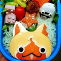 ゆうちゃんれんちゃん's cooksnap of when they made 妖怪ウォッチ キャラ弁 ミカンニャン.