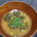 chvy's cooksnap of when they made 四角豆のお味噌汁♪.