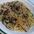 たけ☆'s cooksnap of when they made えりんぎと水菜のゴマダレパスタ.