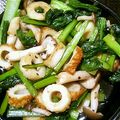 koroo16's cooksnap of when they made 小松菜とちくわのにんにく醤油炒め.