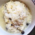 yaokiyaoki's cooksnap of when they made 鶏とシメジのたまご雑炊.