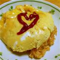 みぃっこん's cooksnap of when they made 簡単☆レンジdeオムライス.