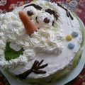 3mamakuma's cooksnap of when they made オラフ 立体ケーキ☆アナと雪の女王.