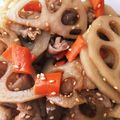 料理勉強中で's cooksnap of when they made 食べ応えアリ！豚肉入り蓮根のきんぴら.