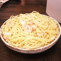 番長0719's cooksnap of when they made 簡単！エビとほうれん草のクリームパスタ.