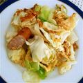 eiyoushi's cooksnap of when they made キャベツ・卵・ウインナー炒めてみました♪.