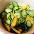 あさけそ's cooksnap of when they made 柿ときゅうりのマイルド☆酢の物.